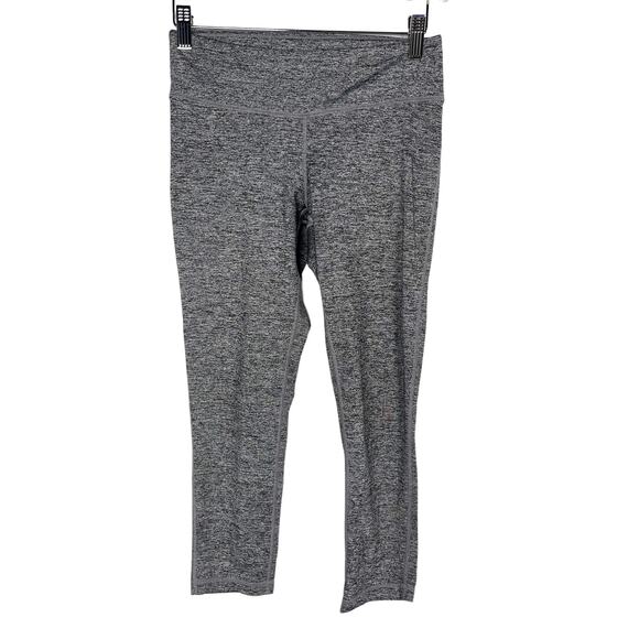 Aritzia TNA Small S Heather Gray Cropped Capri Leggings Workout Yoga Spacedye - Picture 1 of 8